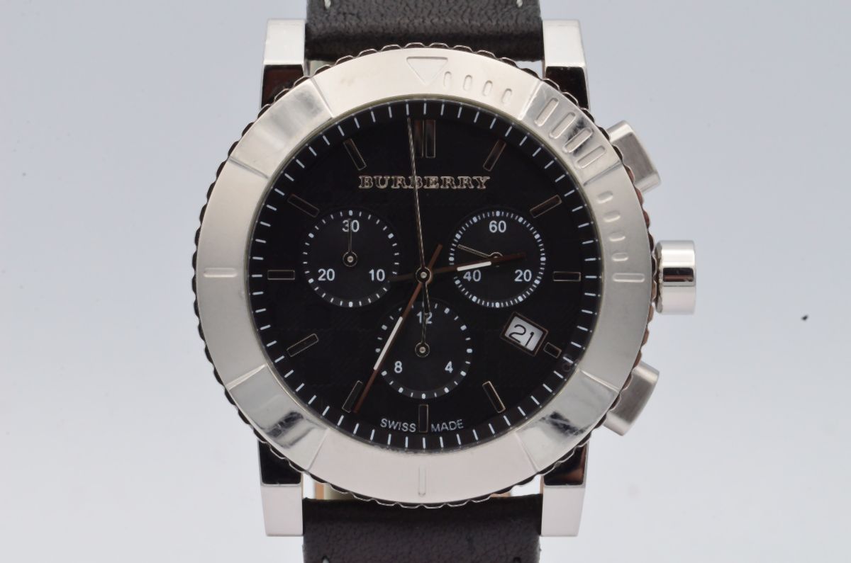 BURBERRY QUARZ CHRONO HERREN UHR 39MM STAHL BU2304 PAPIERE TOP ZUSTAND Uhrenatelier Halle