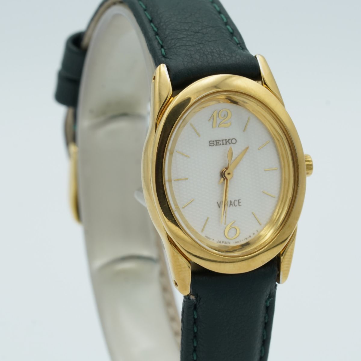 SEIKO QUARZ DAMEN UHR 20MM STAHL GOLD VINTAGE